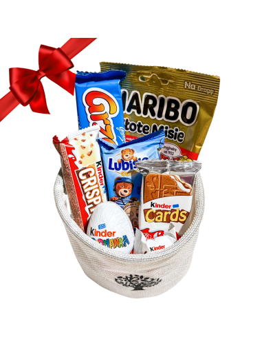 Upominek dla Dziecka Koszyczek Słodkości Kinder Haribo