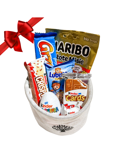 Upominek dla Dziecka Koszyczek Słodkości Kinder Haribo