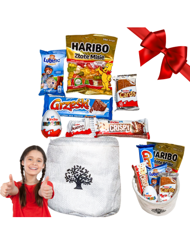 Upominek dla Dziecka Koszyczek Słodkości Kinder Haribo