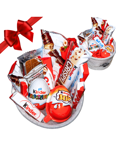 Paczka Słodyczy Koszyk Słodyczy Kinder Prezent dla Dziecka, Komunia
