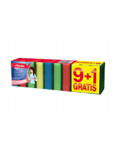 VILEDA Zmywaki Gąbki do Mycia Naczyń Rainbow 10szt