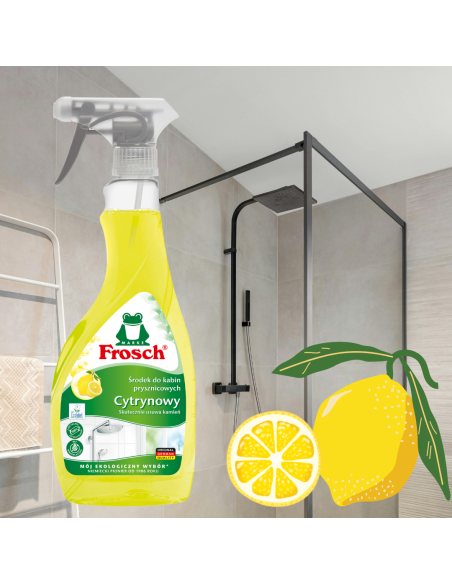 FROSCH Środek do Kabin Prysznicowych Cytrynowy Spray 500ml