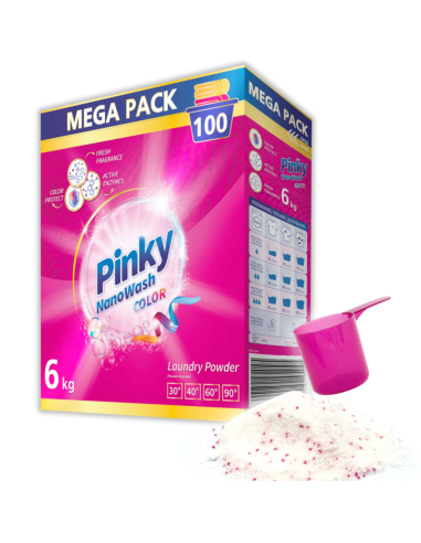 PINKY Proszek do Prania Kolor NanoWash 100 Prań 6KG