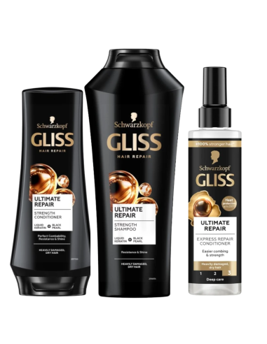 Pakiet Kosmetyków do Włosów Mocno Zniszczonych Szampon + Odżywki GLISS Ultimate Repair