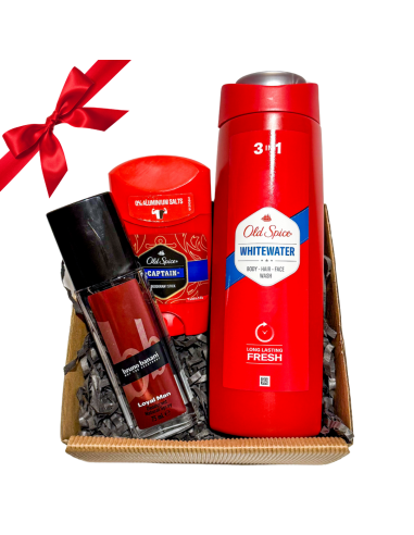 Zestaw Prezentowy Czerwony Charakter Męska Energia i Styl z OLD SPICE & BRUNO BANANI