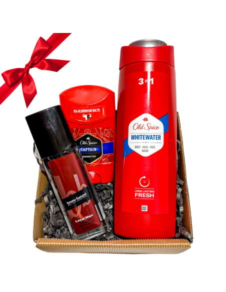 Zestaw Prezentowy Czerwony Charakter Męska Energia i Styl z OLD SPICE & BRUNO BANANI
