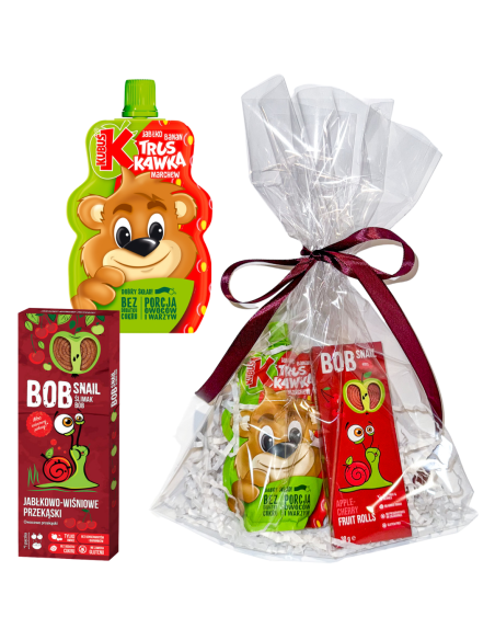 Upominek dla Dziecka Kubuś + Bob Snail Owocowe Przekąski