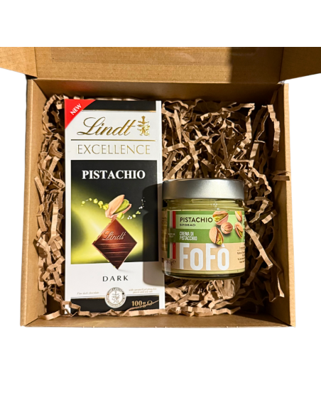 Zestaw Prezentowy Pistacja Dla Smakosza Pistacji - Czekolada Lindt i Krem