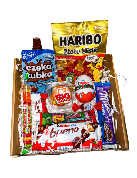 Zestaw Słodyczy KINDER, MILKA, HARIBO - Prezent dla Dziecka, Nastolatka, Nauczyciela, na Zakończenie Roku i Nie Tylko!
