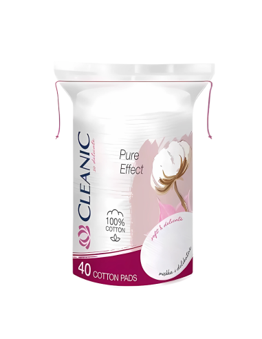 CLEANIC Pure Effect Płatki Kosmetyczne Owalne 40szt