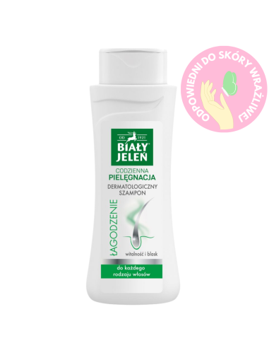 BIAŁY JELEŃ Dermatologiczny Szampon do Włosów Łagodzący 300ml