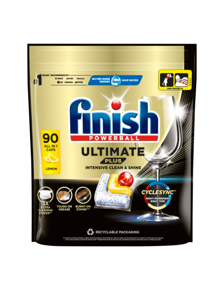 FINISH Ultimate Plus Tabletki do Zmywarki Lemon 90 Kapsułek