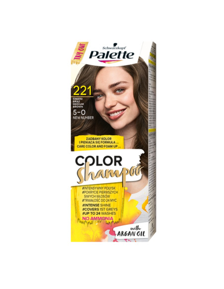 PALETTE Szampon Koloryzujący do Włosów Średni Brąz 221 5-0