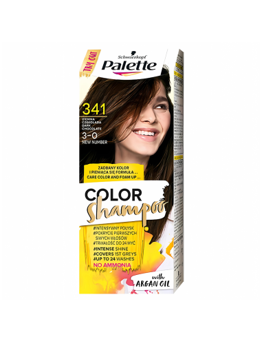 PALETTE Szampon Koloryzujący do Włosów 341 Ciemna Czekolada 3-0