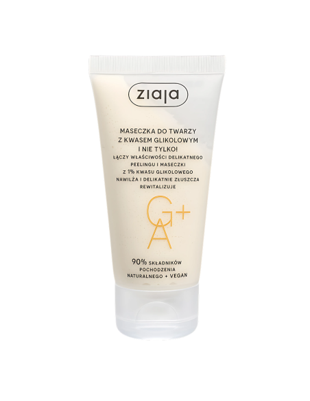 ZIAJA Maseczka do Twarzy z Kwasem Glikolowym GA+ Nawilża Złuszcza 55 ml