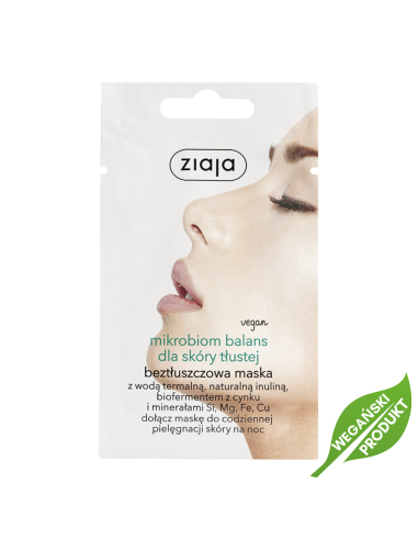 ZIAJA Beztłuszczowa Maska Mikrobiom Balans dla Skóry Tłustej 7ml