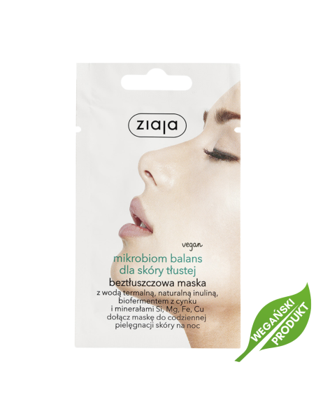 ZIAJA Beztłuszczowa Maska Mikrobiom Balans dla Skóry Tłustej 7ml