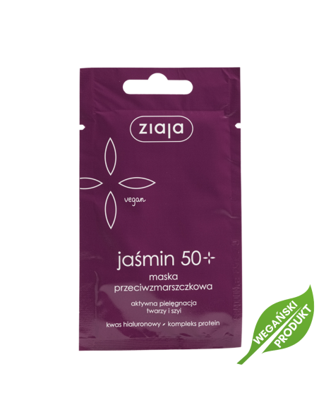ZIAJA Jaśmin 50+ Maska Przeciwzmarszczkowa Kwas Hialuronowy 7ml
