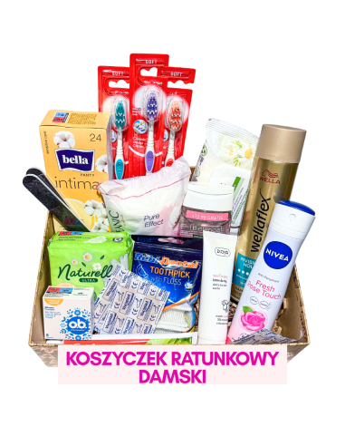 Koszyczek Ratunkowy Damski na Wesele i Imprezę Gotowy Zestaw dla Gości do Łazienki