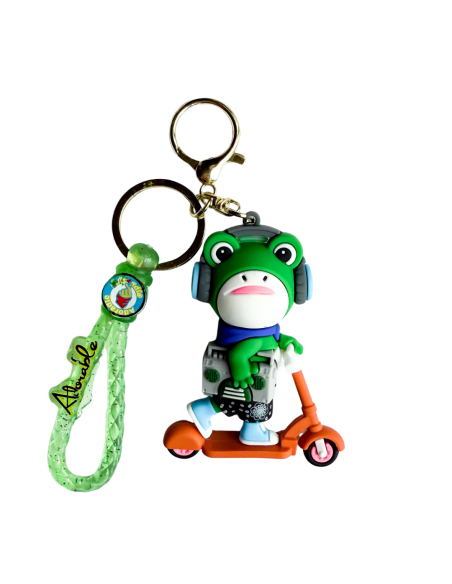 Brelok Żaba na Hulajnodze