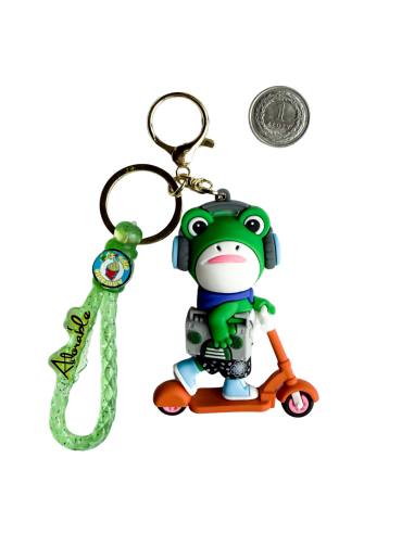 Brelok Żaba na Hulajnodze