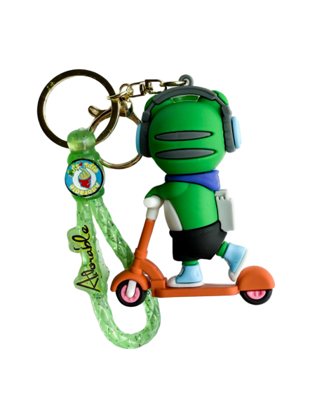 Brelok Żaba na Hulajnodze