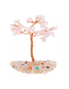 Drzewko Szczęścia Kwarc Różowy 8 cm