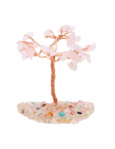 Drzewko Szczęścia Kwarc Różowy 8 cm