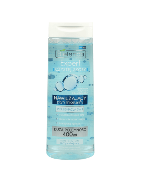 BIELENDA Expert Czystej Skóry Płyn Micelarny 400ml Nawilżający