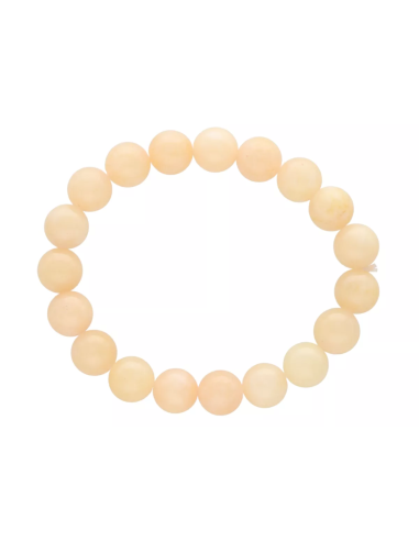 Bransoletka z kamieni Jadeit (żółty) 10mm