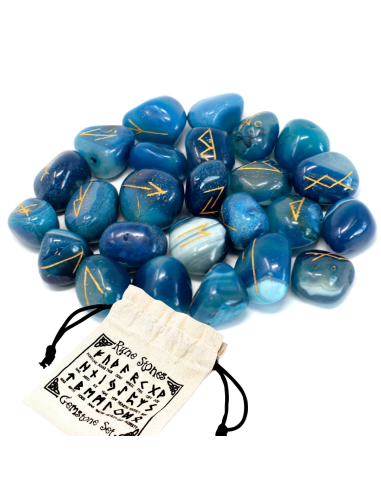 Runy Alfabet Runiczny Onyks Niebieski