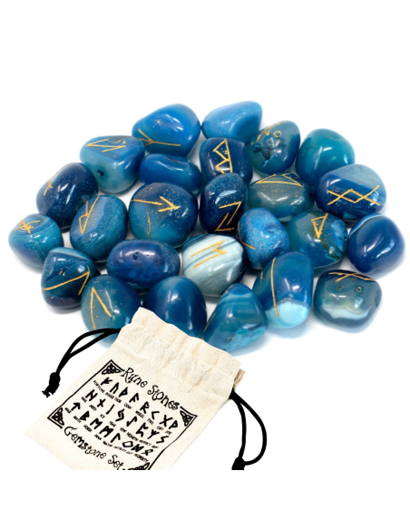 Runy Alfabet Runiczny Onyks Niebieski