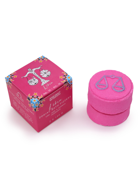 Zestaw 2 Musujących Krążków Zodiak z Horoskopem - Waga