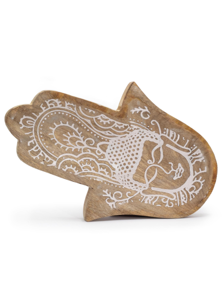 Długa Taca w Kształcie Hamsy 30x20.5x2.5 cm - Budda Biały