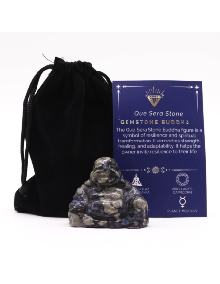 Duży Budda z Kamienia Que Sera 50x40x20 mm