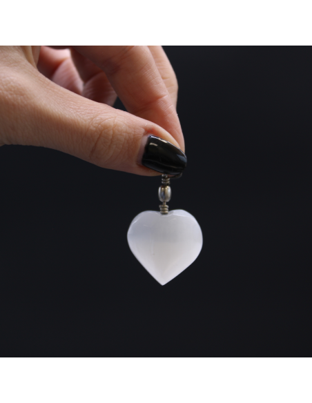 Wisiorek Selenitowy - Serce