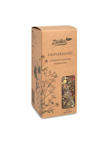 Herbatka Ziołowa Odporność 90g - zdrowotny mix hibiskus, mięta, czarna porzeczka