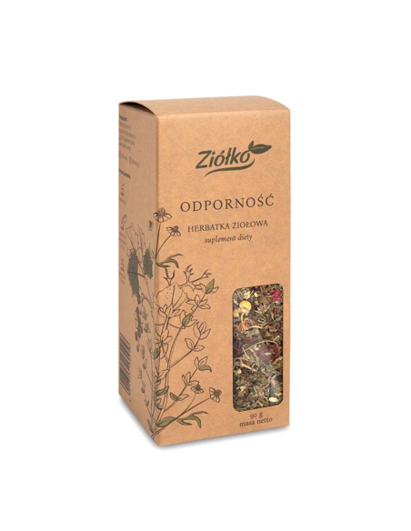 Herbatka Ziołowa Odporność 90g - zdrowotny mix hibiskus, mięta, czarna porzeczka