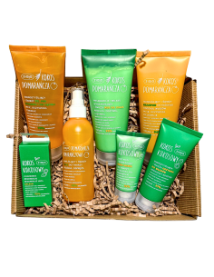 Zestaw Prezentowy ZIAJA Kokos & Pomarańcza - Kompleksowa Pielęgnacja Ciała, Twarzy i Włosów (7 produktów)