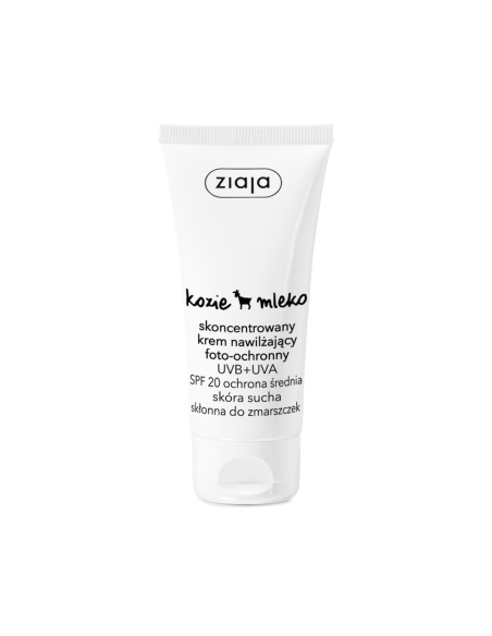 ZIAJA Kozie Mleko Krem Nawilżający foto-ochronny UVB + UVA SPF 20 50ml