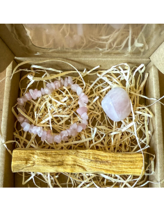 Mały Zestaw Palo Santo Kwarc Różowy - Miłość i Ukojenie