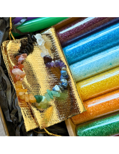 Zestaw Prezentowy 7 Czakr - Kąpiel Świece Bransoletka 2