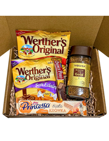 Zestaw Prezentowy - Kawa i Klasyczne Słodycze na Poprawę Nastroju