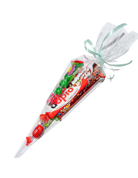 Słodki Rożek Prezentowy - Kinder, Duplo, Papita i Chupa Chups