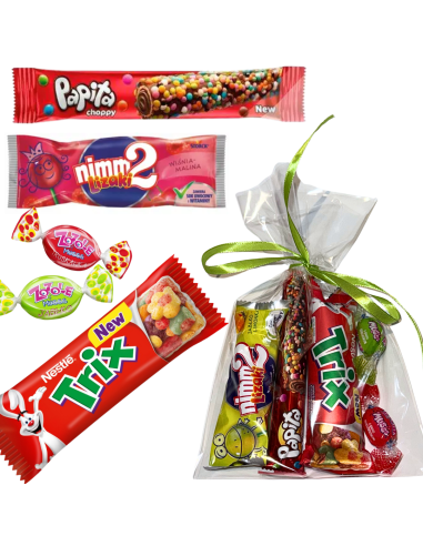 Mini Zestaw Prezentowy - Mix Słodyczy - Batony, Lizak, Zozole