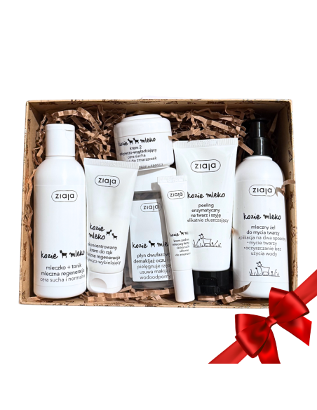 Zestaw Prezentowy ZIAJA Kozie Mleko - Kompleksowa Pielęgnacja Twarzy i Dłoni | Oczyszczanie, Nawilżanie, Regeneracja