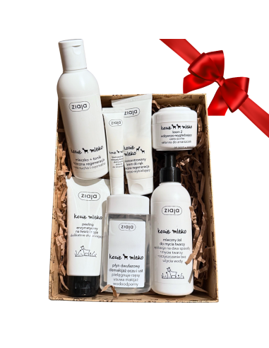 Zestaw Prezentowy ZIAJA Kozie Mleko - Kompleksowa Pielęgnacja Twarzy i Dłoni | Oczyszczanie, Nawilżanie, Regeneracja