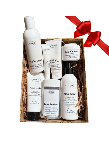 Zestaw Prezentowy ZIAJA Kozie Mleko - Kompleksowa Pielęgnacja Twarzy i Dłoni | Oczyszczanie, Nawilżanie, Regeneracja