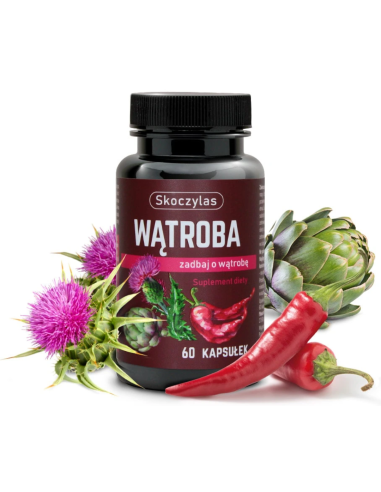 SKOCZYLAS WĄTROBA ostropest, karczoch, kapsaicyna 60 kapsułek