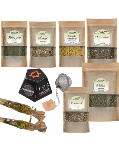 Zestaw Prezentowy Naturalne Zioła z Zaparzaczem